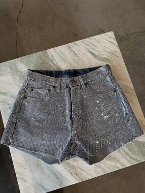 NWT Margiela Embellished Silver Sparkle Women’s Shorts